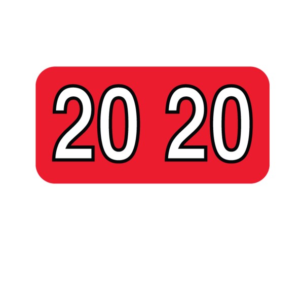 2020 Barkley Year Bands 3/4" x 1-1/2" Red Reverse